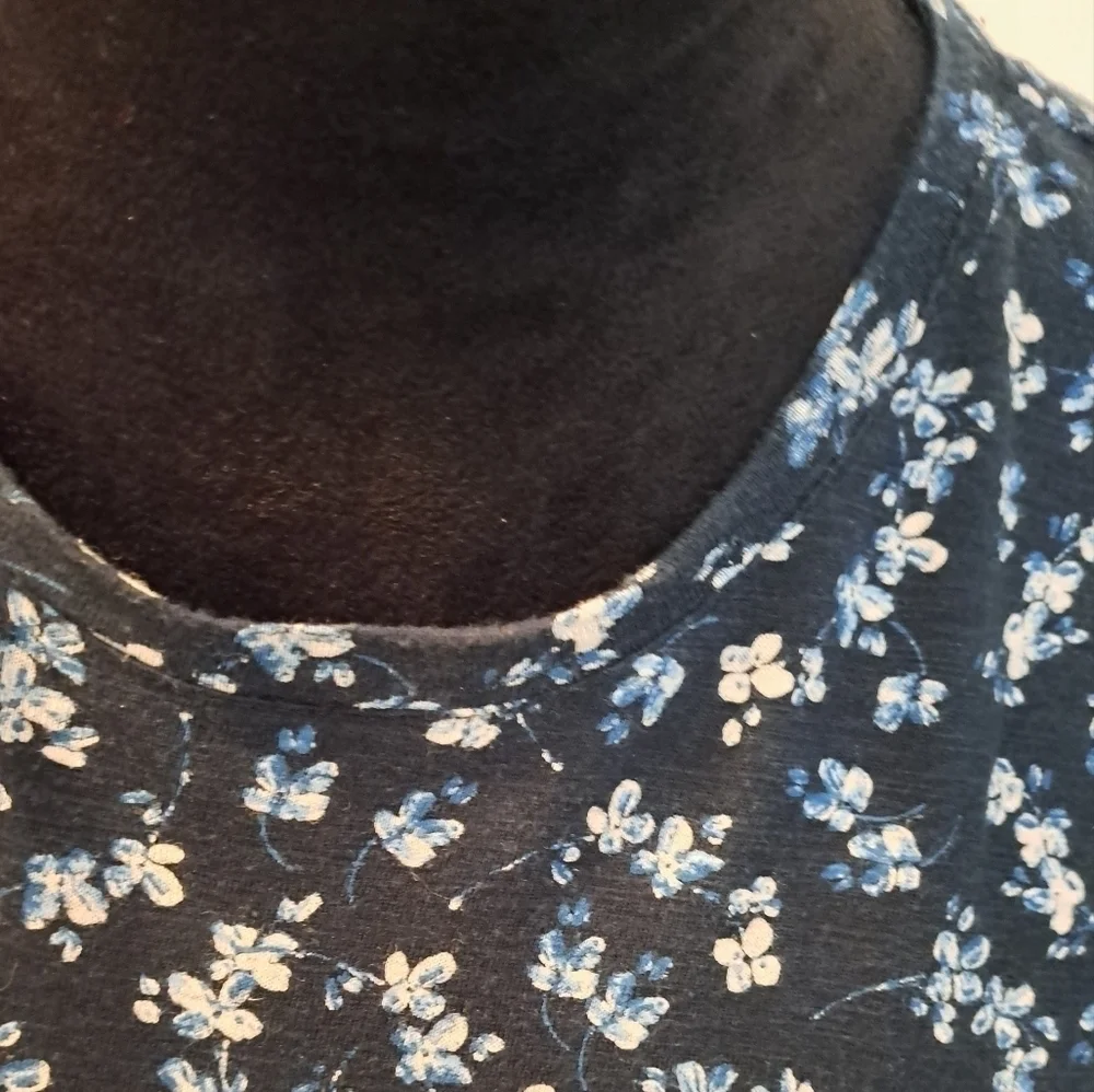 J. Jill Women's Mixed Media Floral Peplum Top Size XS